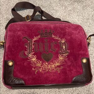 Juicy Couture Burgundy and Dark Brown laptop bag